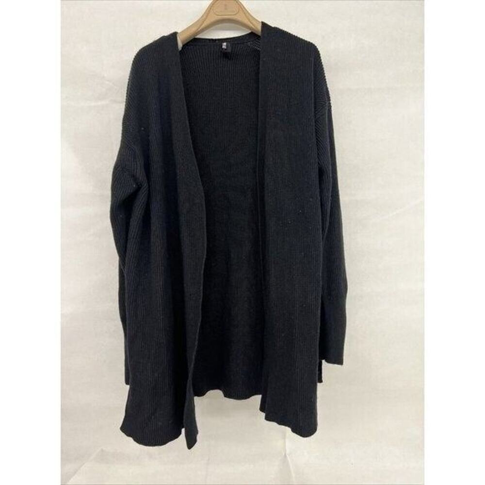 Size Large L Womens J.Crew 365 Open Front Cardigan Sweater in Black J6345